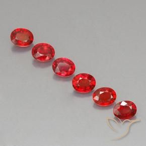 Gemme di Zaffiro Rosso brillante naturale da 1.85 ct, Ovale, VVS-VS