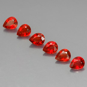 Zaffiro naturale arancione da 1,69 ct, taglio a pera, VVS-VS