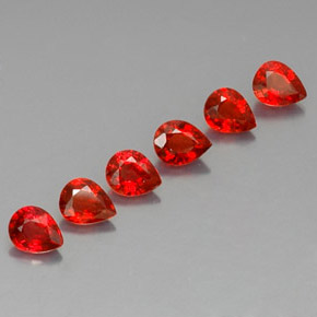 Zaffiro naturale arancione da 1,69 ct, taglio a pera, VVS-VS