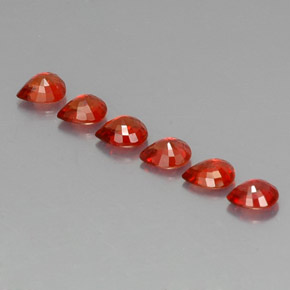 Zaffiro naturale arancione da 1,69 ct, taglio a pera, VVS-VS