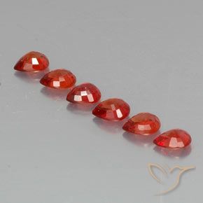 Gemme di Zaffiro Rosso brillante naturale da 1.99 ct, Forma a pera, VVS-VS
