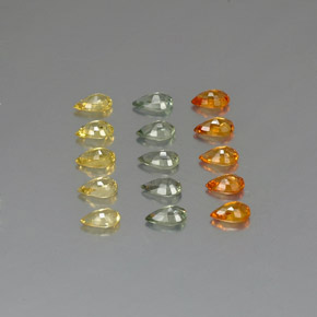 Zaffiro naturale multicolore da 3,58 ct, taglio a pera, VVS-VS