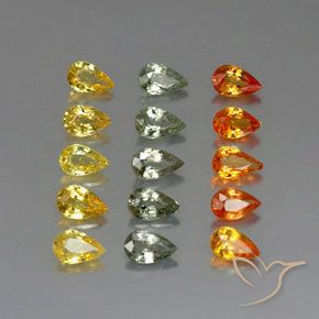 Zaffiro naturale multicolore da 4,05 ct, taglio a pera, VVS-VS