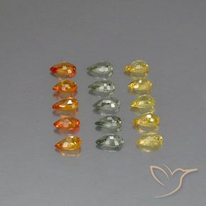 Zaffiro naturale multicolore da 4,05 ct, taglio a pera, VVS-VS