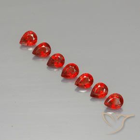 Zaffiro naturale arancione da 1,97 ct, taglio a pera, VVS-VS