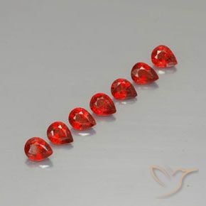 Zaffiro naturale arancione da 1,97 ct, taglio a pera, VVS-VS