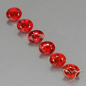 Gemme di Zaffiro Rosso brillante naturale da 2.20 ct, Ovale, VVS-VS