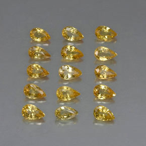 Zaffiro naturale oro da  ct, taglio a pera, VVS-VS