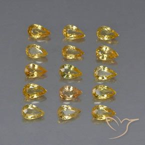 Zaffiro naturale giallo da 3,73 ct, taglio a pera, VVS-VS