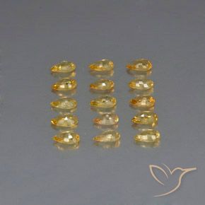 Zaffiro naturale giallo da 3,73 ct, taglio a pera, VVS-VS