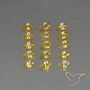 Zaffiro naturale giallo da 3,68 ct, taglio a pera, VVS-VS