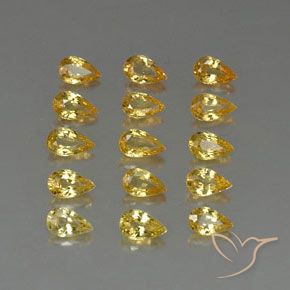 Zaffiro naturale giallo da 3,68 ct, taglio a pera, VVS-VS