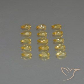 Zaffiro naturale giallo da 3,68 ct, taglio a pera, VVS-VS