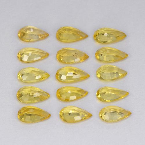 Zaffiro naturale giallo da 3,26 ct, taglio a pera, VVS-VS