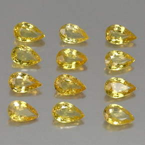 Zaffiro naturale oro da  ct, taglio a pera, VVS-VS