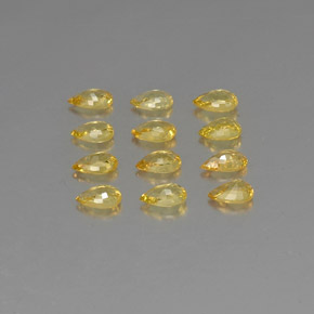 Zaffiro naturale oro da  ct, taglio a pera, VVS-VS