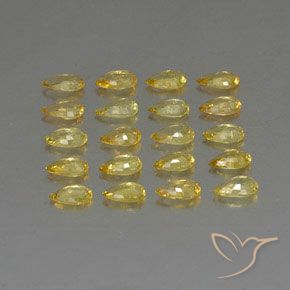 Zaffiro naturale giallo da 4,30 ct, taglio a pera, VVS-VS