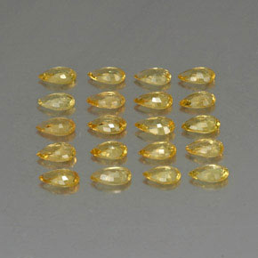 Zaffiro naturale oro da  ct, taglio a pera, VVS-VS