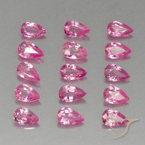 Gemme di Zaffiro Rosa medio naturale da 3.62 ct, Forma a pera, VVS-VS