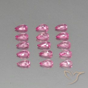 Gemme di Zaffiro Rosa medio naturale da 3.62 ct, Forma a pera, VVS-VS