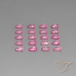Gemme di Zaffiro Rosa scuro naturale da 4.36 ct, Forma a pera, VVS-VS