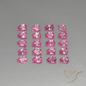 Gemme di Zaffiro Magenta intenso naturale da 5.09 ct, Forma a pera, VVS-VS