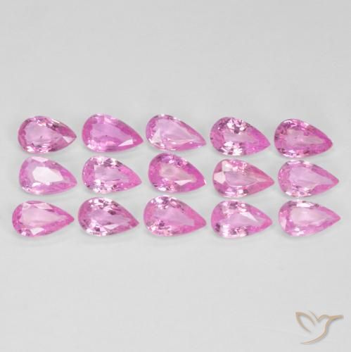 Gemme di Zaffiro Magenta intenso naturale da 3.77 ct, Forma a pera, VVS-VS
