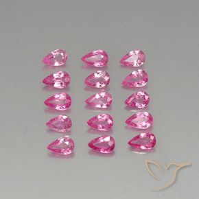 Zaffiro naturale rosa da 3,58 ct, taglio a pera, VVS-VS