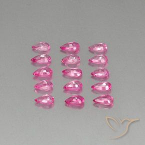 Zaffiro naturale rosa da 3,58 ct, taglio a pera, VVS-VS