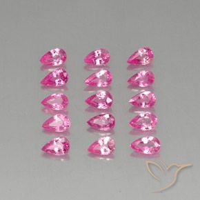 Gemme di Zaffiro Rosa hot naturale da 4.01 ct, Forma a pera, VVS-VS