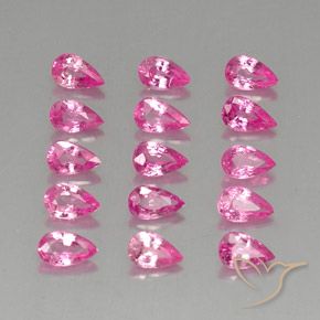 Gemme di Zaffiro Rosa hot naturale da 4.01 ct, Forma a pera, VVS-VS
