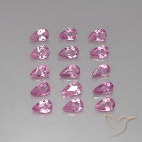 Zaffiro naturale rosa da 3,99 ct, taglio a pera, VVS-VS
