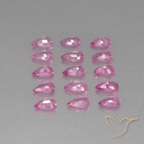 Zaffiro naturale rosa da 3,99 ct, taglio a pera, VVS-VS