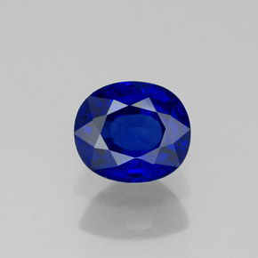 Zaffiro naturale blu da 2,01 ct, taglio ovale, VS