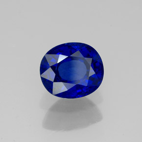 Zaffiro naturale blu da 2,01 ct, taglio ovale, VS