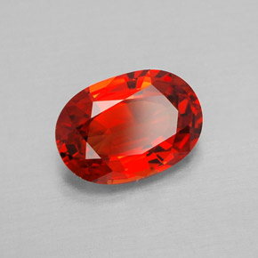 Zaffiro naturale arancione da 1,90 ct, taglio ovale, VVS