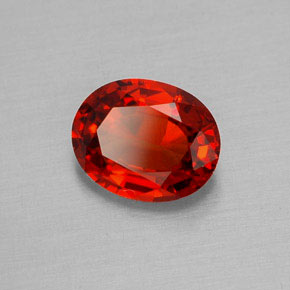 Zaffiro naturale arancione da 1,21 ct, taglio ovale, VVS