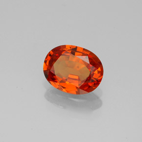 Zaffiro naturale arancione da 1,21 ct, taglio ovale, VVS