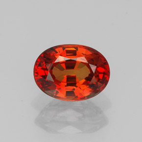 Zaffiro naturale arancione da 1,09 ct, taglio ovale, VVS