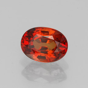 Zaffiro naturale arancione da 1,09 ct, taglio ovale, VVS