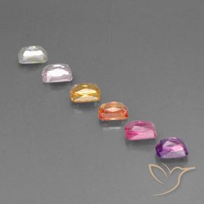 Gemme di Zaffiro Multicolore naturale da 1.93 ct, Ottagonale / Taglio smeraldo, VVS-VS
