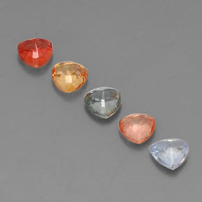 Zaffiro naturale multicolore da  ct, trillion, VVS-VS