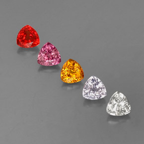 Zaffiro naturale multicolore da 1,87 ct, trillion, VVS-VS