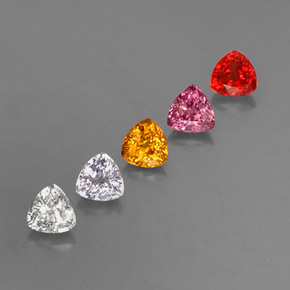 Zaffiro naturale multicolore da 1,87 ct, trillion, VVS-VS