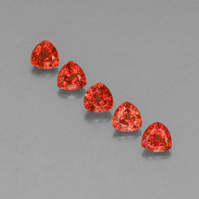 Zaffiro naturale arancione da 1,87 ct, trillion, VVS-VS