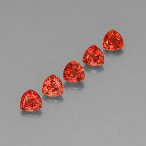 Zaffiro naturale arancione da 1,87 ct, trillion, VVS-VS