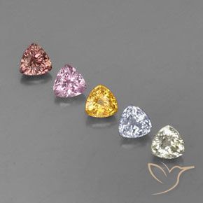 Zaffiro naturale multicolore da 1,85 ct, trillion, VVS-VS