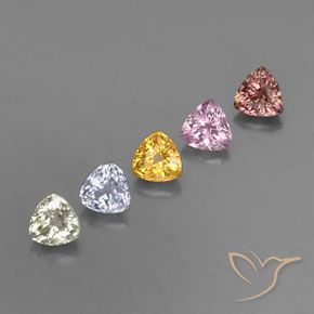 Zaffiro naturale multicolore da 1,85 ct, trillion, VVS-VS