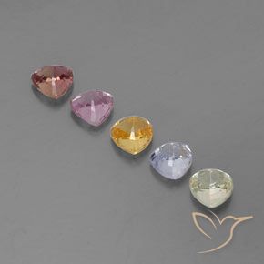 Zaffiro naturale multicolore da 1,85 ct, trillion, VVS-VS