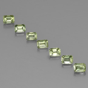 Zaffiro naturale verde da 2,07 ct, taglio smeraldo, VS